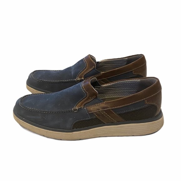 Unstructured by Clarks Blue Nubuck Leather Shoes main image 6